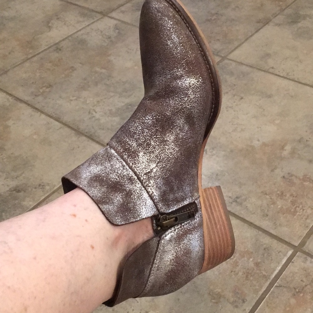 Distressed Metallic Booties - Picture 8 of 8